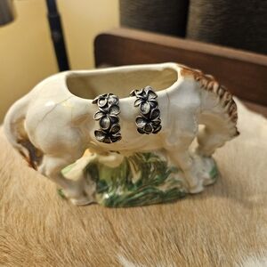 Sterling Silver Flower Earrings